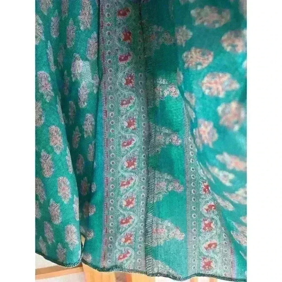 NWT Womens Anthropologie Raga Boho Multicolor Paisley Print Blousey Cropped Top - Picture 5 of 10